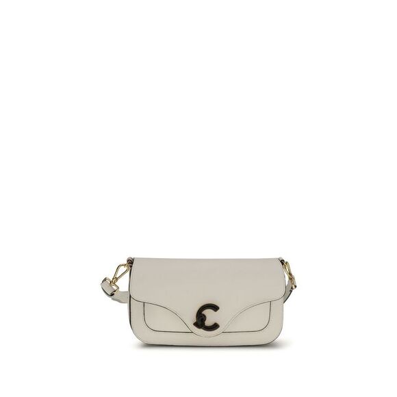 Coccinelle White Calf Leather Bos Taurus Shoulder Women's Bag - Picture 1 of 4